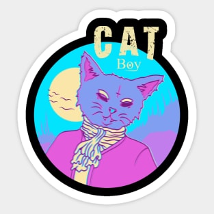 CAT BOY, Band Merchandise, Skate Design, Cat design Sticker